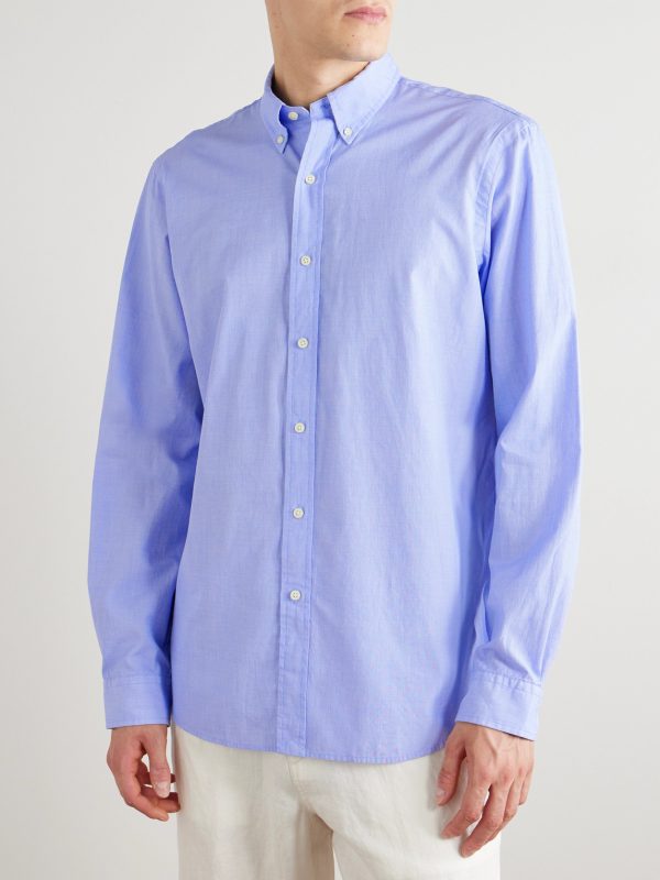 Button-Down Collar Cotton Shirt - FR Button-Down Collar Cotton Shirt - FR
