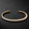 Sculpted Cable 18-Karat Gold Diamond Cuff