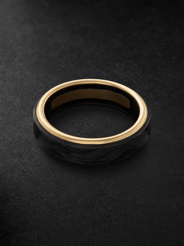 Streamline® 18-Karat Gold and Forged Carbon Ring - CU