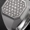 Streamline® Sterling Silver Diamond Signet Ring - CU Streamline® Sterling Silver Diamond Signet Ring - CU