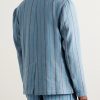 Unstructured Striped Cotton-Canvas Suit Jacket - BK Unstructured Striped Cotton-Canvas Suit Jacket - BK