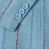 Unstructured Striped Cotton-Canvas Suit Jacket - CU Unstructured Striped Cotton-Canvas Suit Jacket - CU