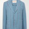 Unstructured Striped Cotton-Canvas Suit Jacket Unstructured Striped Cotton-Canvas Suit Jacket