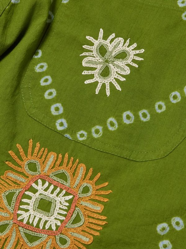 Straight-Leg Embroidered Printed Pleated Cotton Shorts - E1 Straight-Leg Embroidered Printed Pleated Cotton Shorts - E1