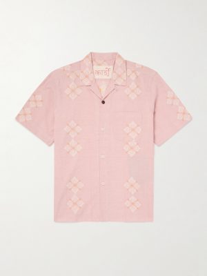 Ayo Convertible-Collar Embroidered Cotton Shirt Ayo Convertible-Collar Embroidered Cotton Shirt