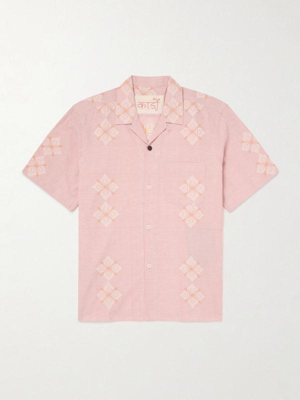 Ayo Convertible-Collar Embroidered Cotton Shirt Ayo Convertible-Collar Embroidered Cotton Shirt