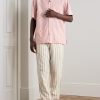 Ayo Convertible-Collar Embroidered Cotton Shirt - OU Ayo Convertible-Collar Embroidered Cotton Shirt - OU