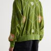 Embroidered Printed Cotton Jacket - BK
