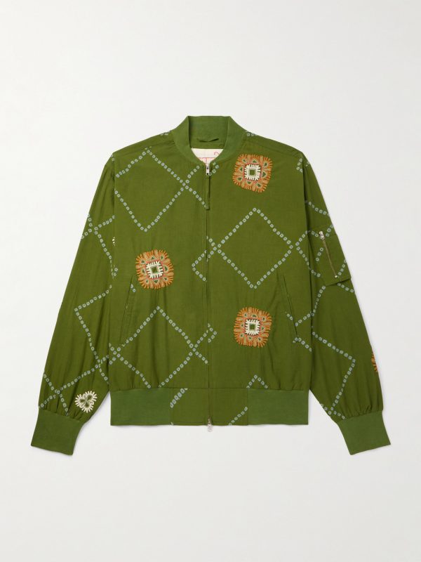 Embroidered Printed Cotton Jacket