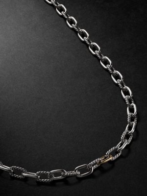Madison Sterling Silver and 18-Karat Gold Chain Necklace