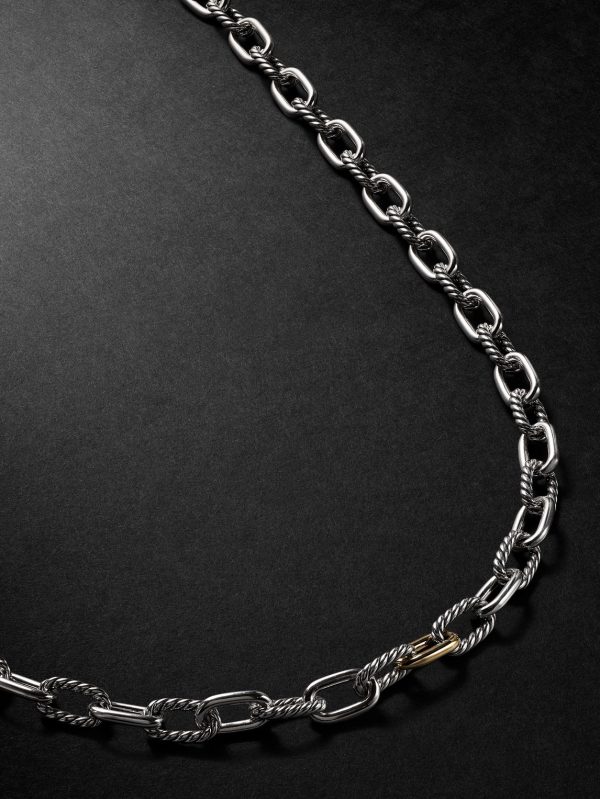 Madison Sterling Silver and 18-Karat Gold Chain Necklace Madison Sterling Silver and 18-Karat Gold Chain Necklace