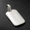 Chevron Tag Sterling Silver Diamond Pendant - CU Chevron Tag Sterling Silver Diamond Pendant - CU