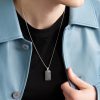 Chevron Tag Sterling Silver Diamond Pendant - OU Chevron Tag Sterling Silver Diamond Pendant - OU