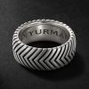 Chevron Sterling Silver Ring - BK