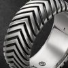 Chevron Sterling Silver Ring - CU