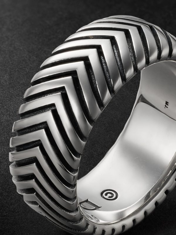 Chevron Sterling Silver Ring - CU