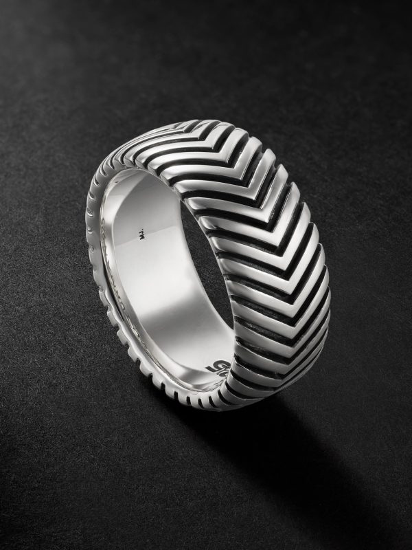 Chevron Sterling Silver Ring