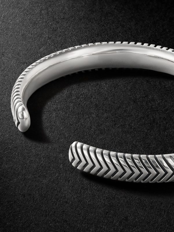 Chevron Sterling Silver Cuff - BK Chevron Sterling Silver Cuff - BK