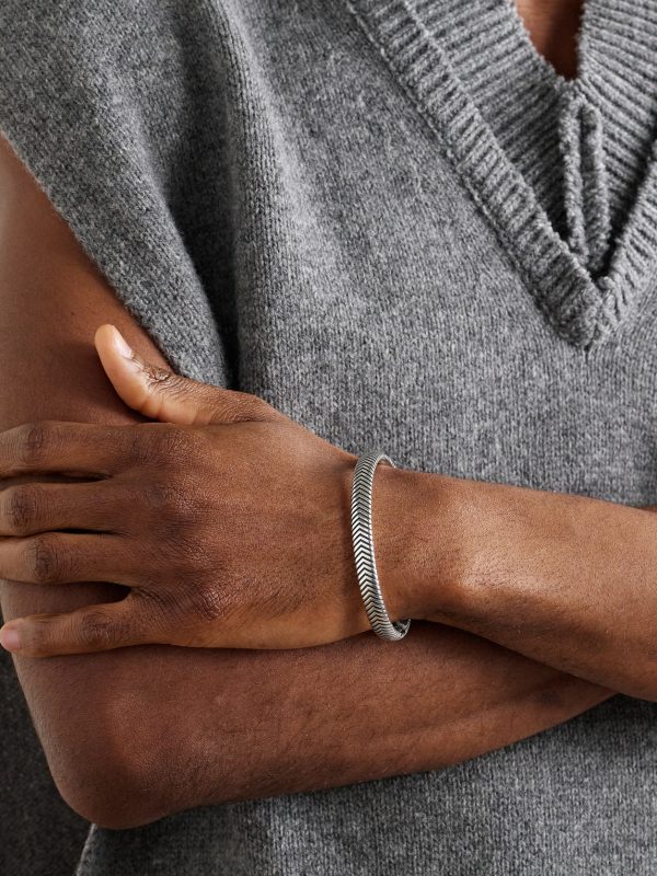 Chevron Sterling Silver Cuff - OU Chevron Sterling Silver Cuff - OU