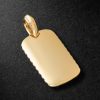 Chevron 18-Karat Gold Tiger's Eye Pendant - BK