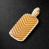 Chevron 18-Karat Gold Tiger's Eye Pendant