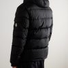 Maya Logo-Appliquéd Quilted Shell Hooded Down Jacket - BK