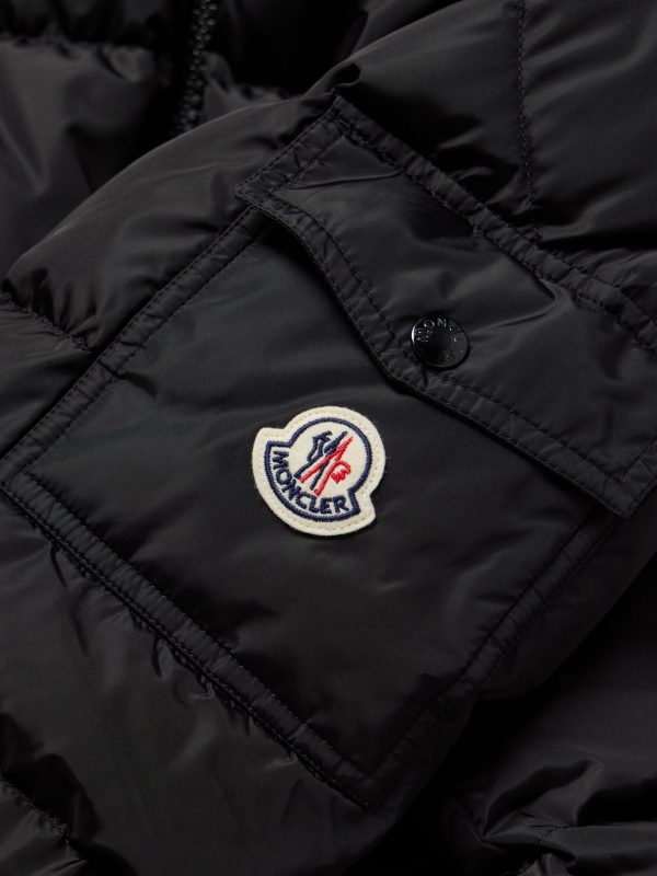 Maya Logo-Appliquéd Quilted Shell Hooded Down Jacket - CU