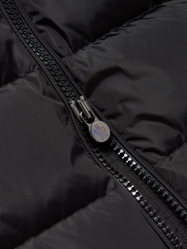 Maya Logo-Appliquéd Quilted Shell Hooded Down Jacket - E1