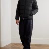 Maya Logo-Appliquéd Quilted Shell Hooded Down Jacket - OU