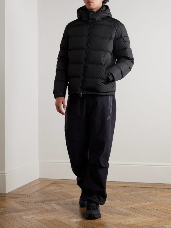 Maya Logo-Appliquéd Quilted Shell Hooded Down Jacket - OU