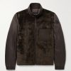 Livra Reversible Fleece and Nubuck-Trimmed Airsoft Down Jacket Livra Reversible Fleece and Nubuck-Trimmed Airsoft Down Jacket