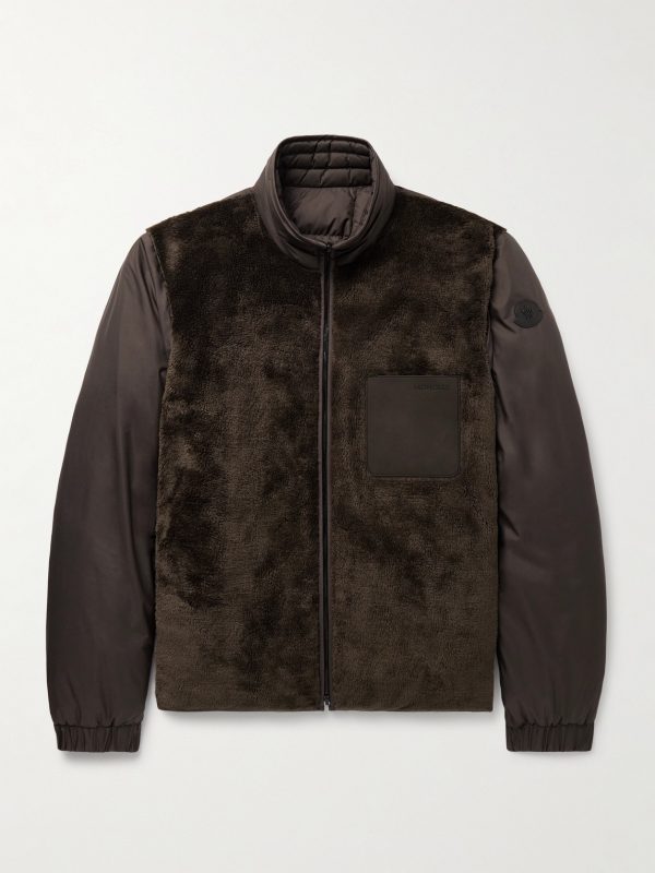 Livra Reversible Fleece and Nubuck-Trimmed Airsoft Down Jacket Livra Reversible Fleece and Nubuck-Trimmed Airsoft Down Jacket