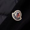 Logo-Appliquéd Quilted Shell-Panelled Cotton Down Cardigan - CU Logo-Appliquéd Quilted Shell-Panelled Cotton Down Cardigan - CU