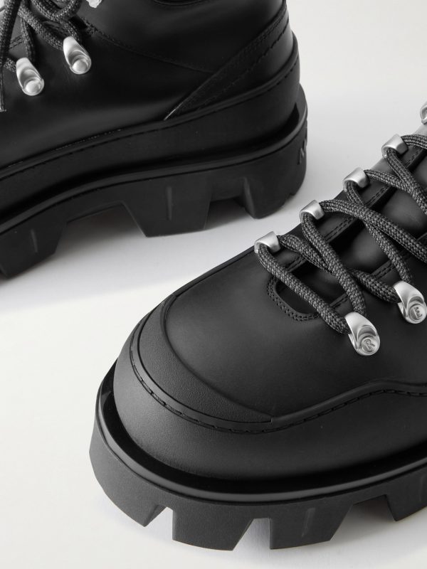 Peak Rubber-Trimmed Leather Hiking Boots - CU