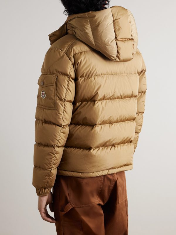 Maya Logo-Appliquéd Quilted Shell Hooded Down Jacket - BK Maya Logo-Appliquéd Quilted Shell Hooded Down Jacket - BK