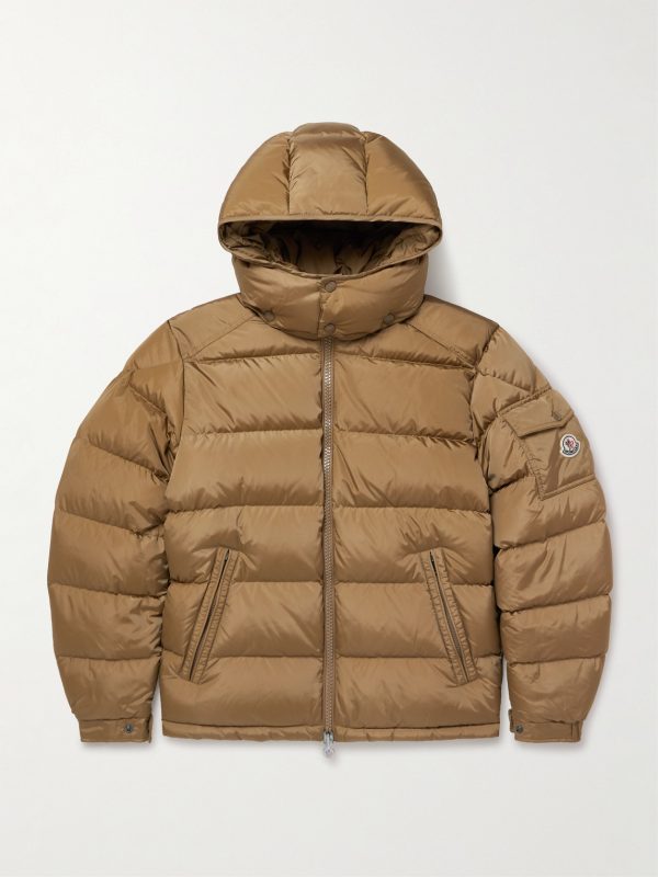 Maya Logo-Appliquéd Quilted Shell Hooded Down Jacket Maya Logo-Appliquéd Quilted Shell Hooded Down Jacket