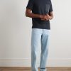 Logo-Appliquéd Shell-Trimmed Cotton and Cashmere-Blend Jersey T-Shirt - OU