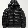 Maya Logo-Appliquéd Quilted Shell Hooded Down Jacket Maya Logo-Appliquéd Quilted Shell Hooded Down Jacket