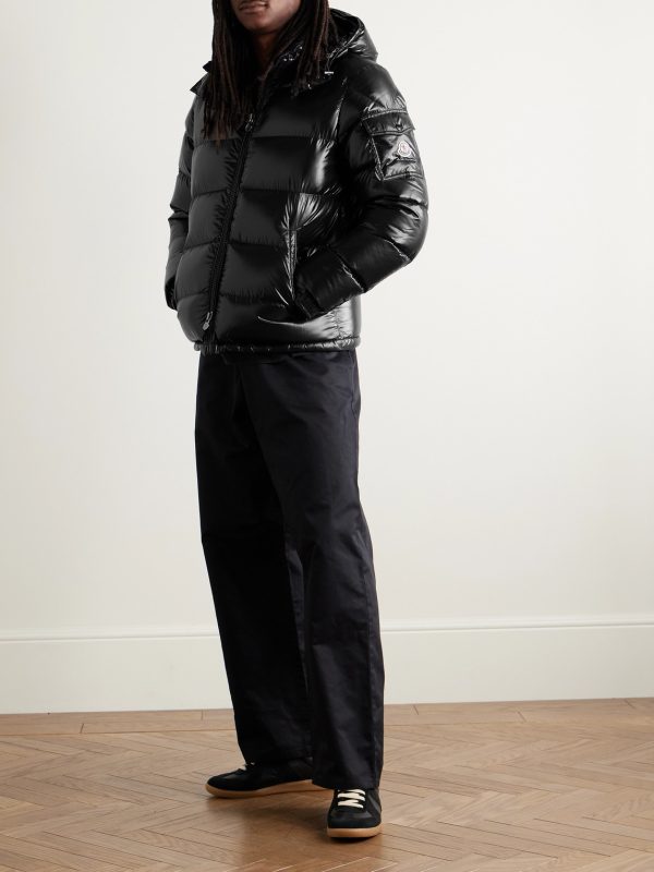 Maya Logo-Appliquéd Quilted Shell Hooded Down Jacket - OU Maya Logo-Appliquéd Quilted Shell Hooded Down Jacket - OU