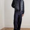 Logo-Appliquéd Wool-Trimmed Quilted Shell Hooded Down Zip-Up Cardigan - OU Logo-Appliquéd Wool-Trimmed Quilted Shell Hooded Down Zip-Up Cardigan - OU