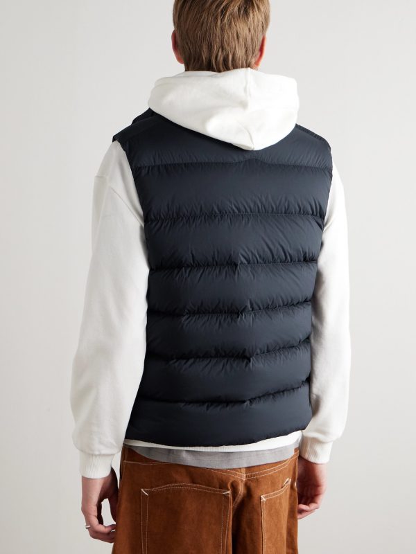 Tibb Logo-Appliquéd Quilted Shell Down Gilet - BK