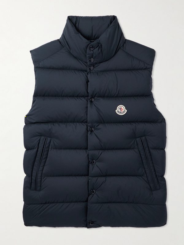 Tibb Logo-Appliquéd Quilted Shell Down Gilet