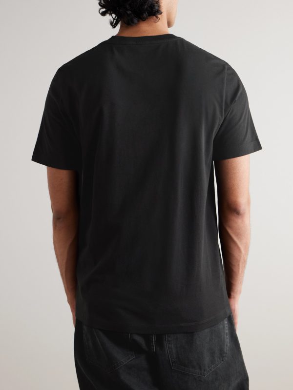 Three-Pack Logo-Appliquéd Cotton-Jersey T-Shirts - BK Three-Pack Logo-Appliquéd Cotton-Jersey T-Shirts - BK