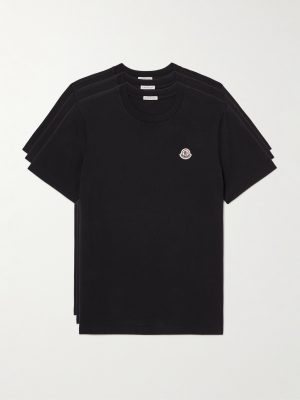 Three-Pack Logo-Appliquéd Cotton-Jersey T-Shirts Three-Pack Logo-Appliquéd Cotton-Jersey T-Shirts
