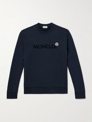 Logo-Flocked Cotton-Jersey Sweatshirt Logo-Flocked Cotton-Jersey Sweatshirt