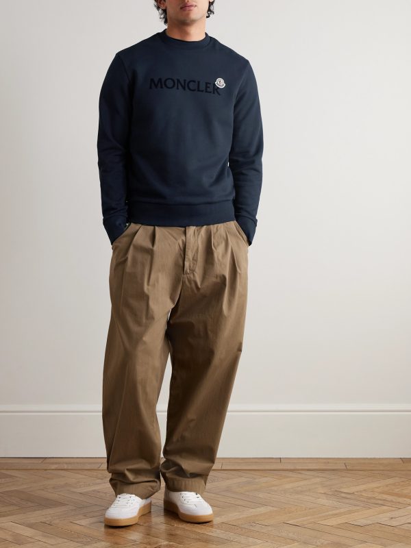 Logo-Flocked Cotton-Jersey Sweatshirt - OU