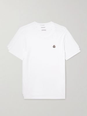 Three-Pack Logo-Appliquéd Cotton-Jersey T-Shirts Three-Pack Logo-Appliquéd Cotton-Jersey T-Shirts
