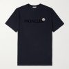 Logo-Flocked Appliquéd Cotton-Jersey T-Shirt Logo-Flocked Appliquéd Cotton-Jersey T-Shirt