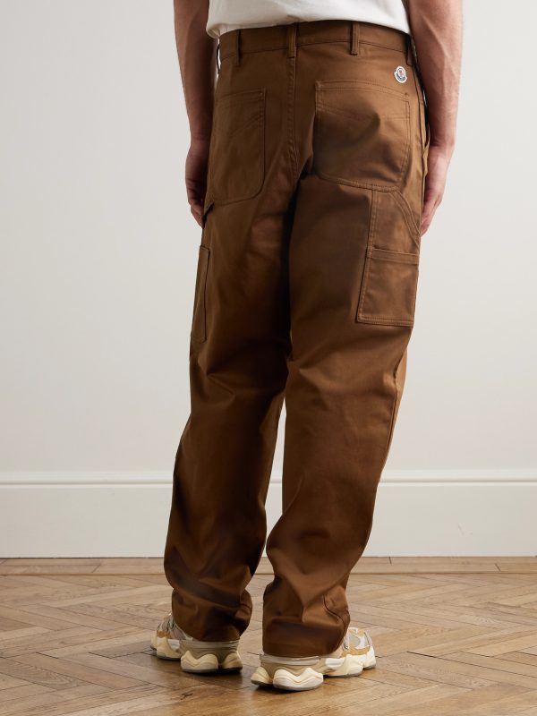 Straight-Leg Panelled Cotton-Blend Gabardine Trousers - BK Straight-Leg Panelled Cotton-Blend Gabardine Trousers - BK