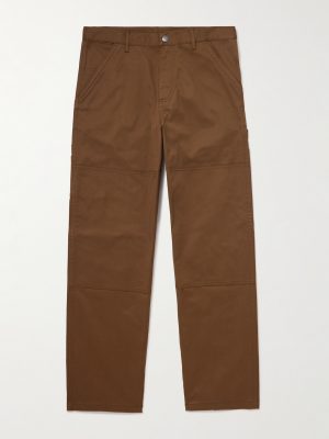 Straight-Leg Panelled Cotton-Blend Gabardine Trousers Straight-Leg Panelled Cotton-Blend Gabardine Trousers